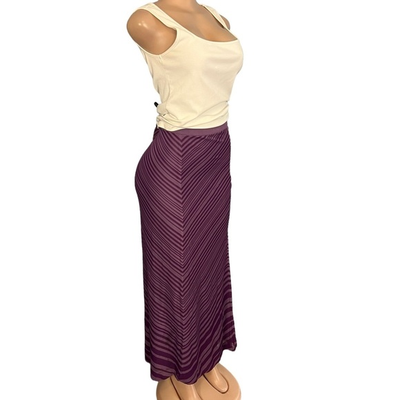 Haute Hippie Purple Chevron Maxi Boho Skirt - Picture 9 of 11